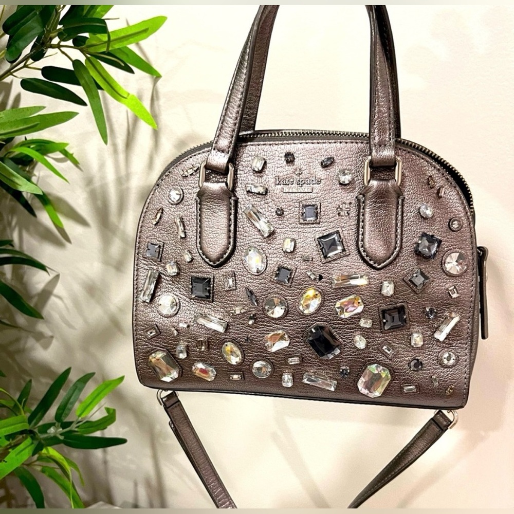 Kate Spade Silver Bejewelled Tote - good condition, barely used.
